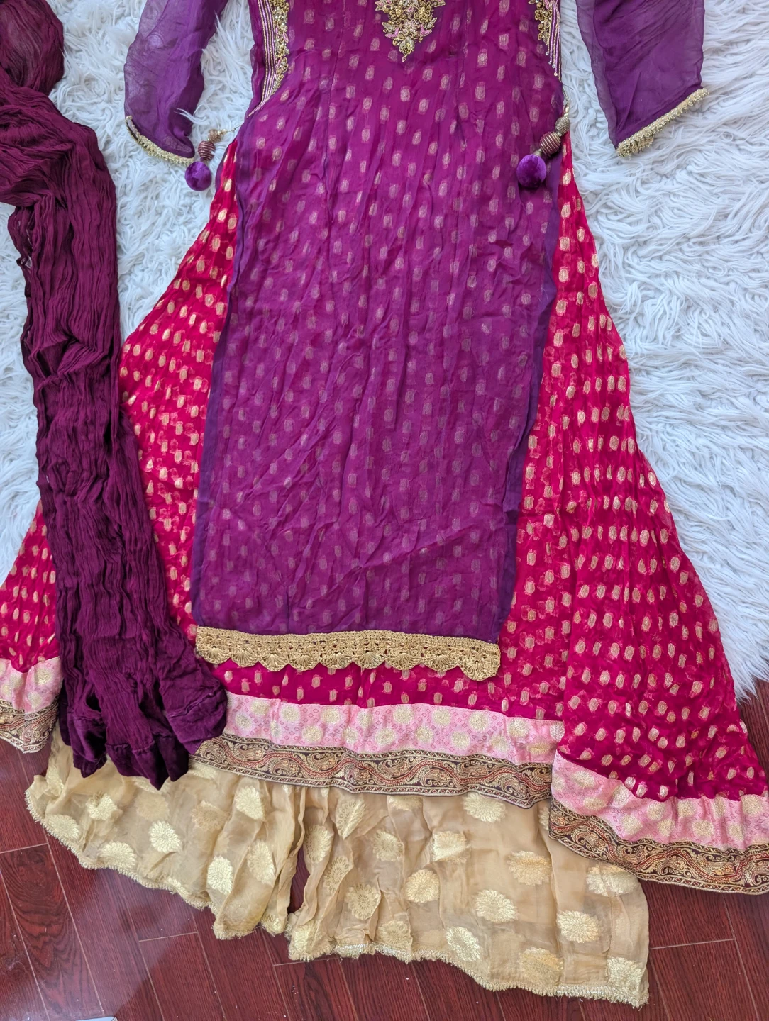 Designer dress with Palazzo and velvet accents - photo 5