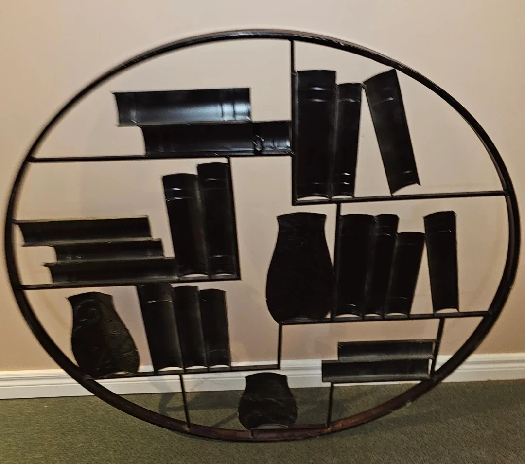 Large Round Metal Book Den or Library Decor - photo 3