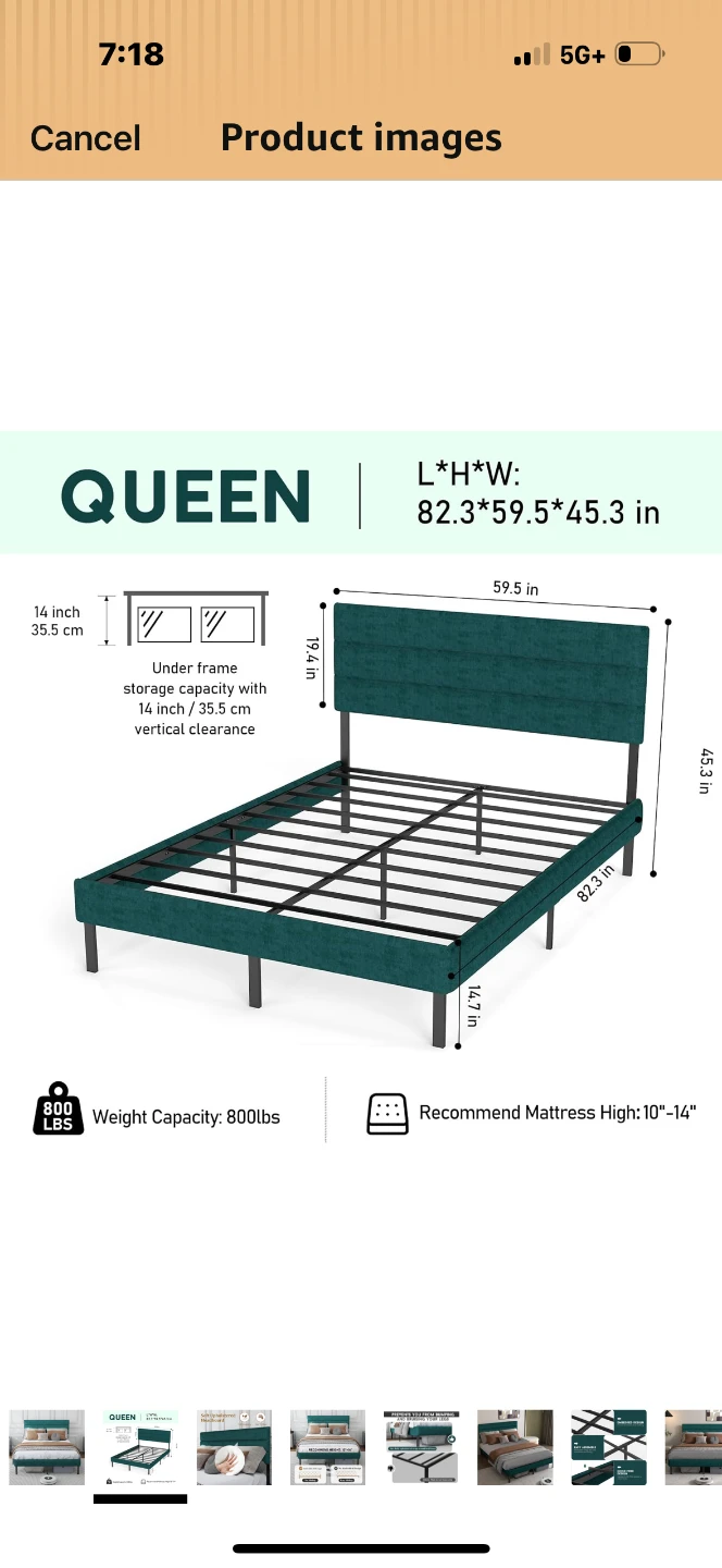 Brand new in box Queen Bed Frames with Headboard - photo 2