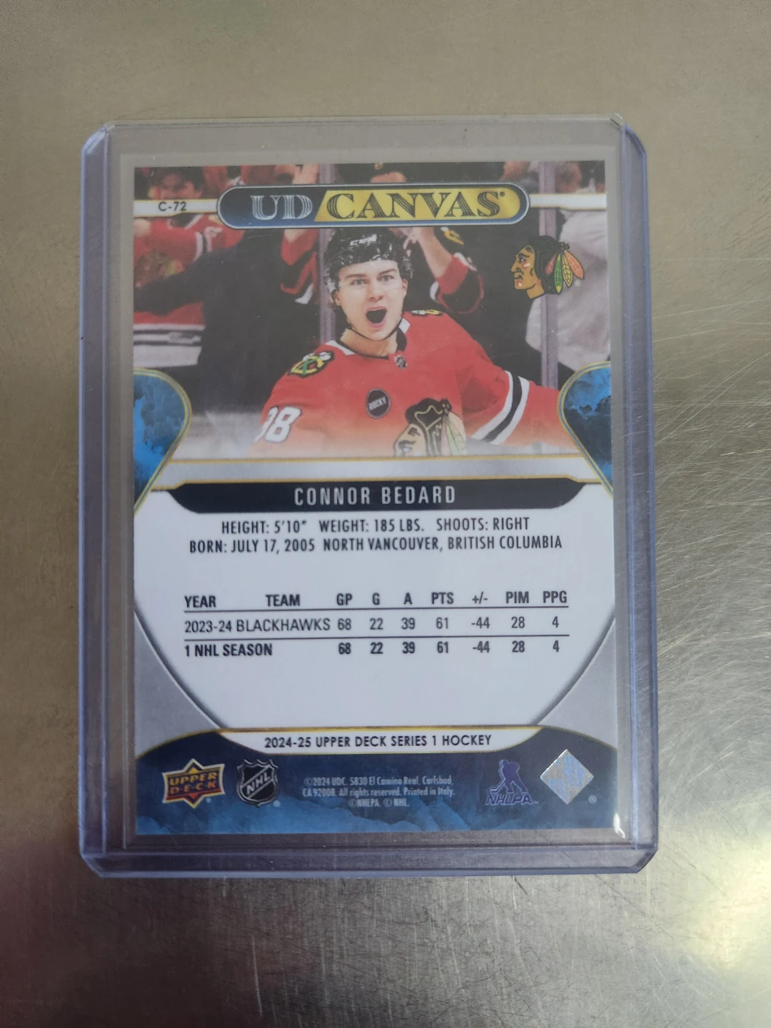 Upper Deck UD Canvas Connor Bedard Hockey Card - photo 2