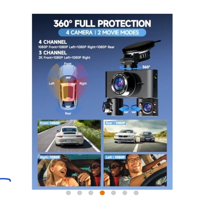 HUPEJOS V7 360 4CH Dash Cam - photo 4