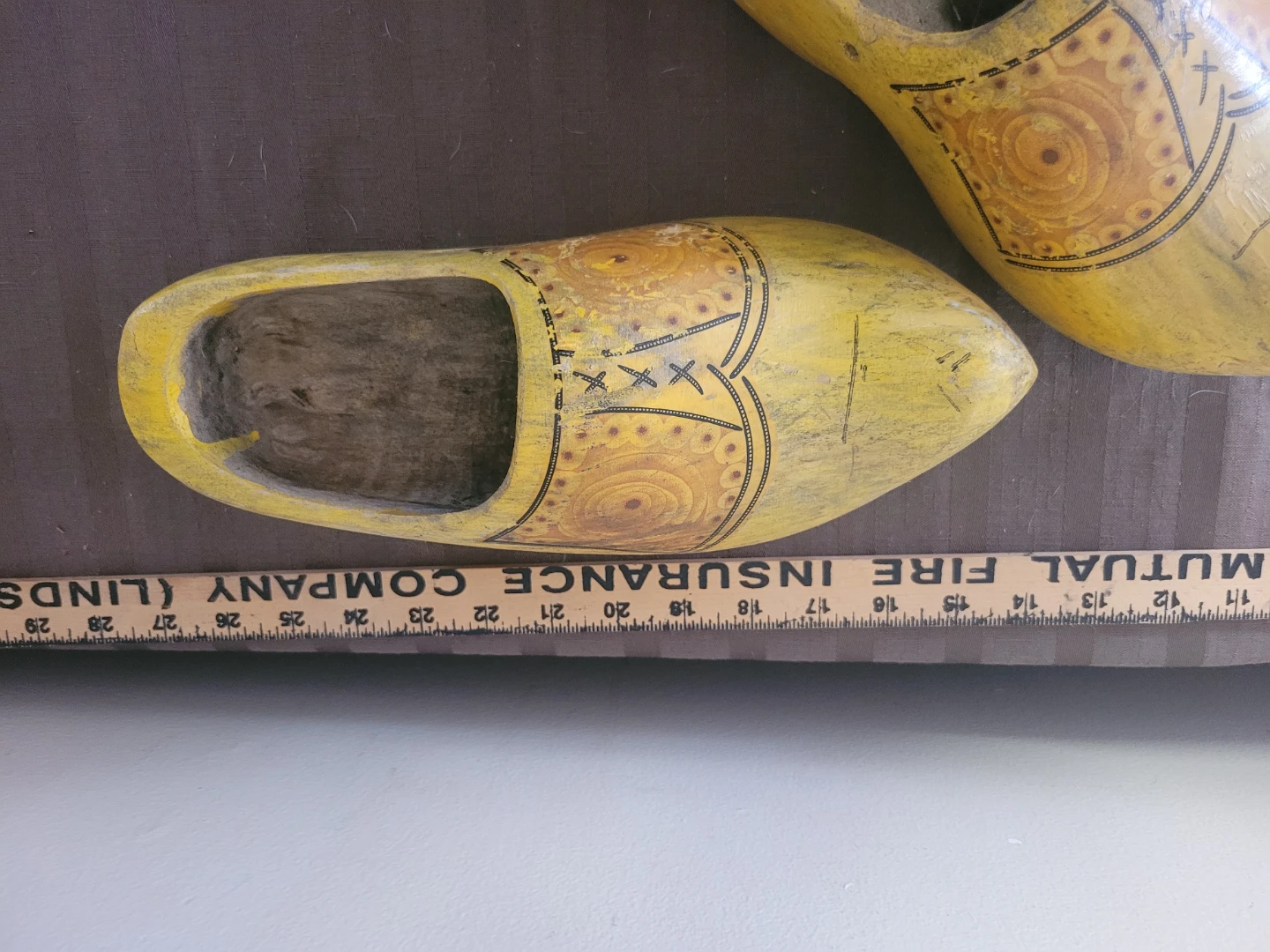 Yellow Wooden Clogs Decorative Shoes Klompen - photo 2