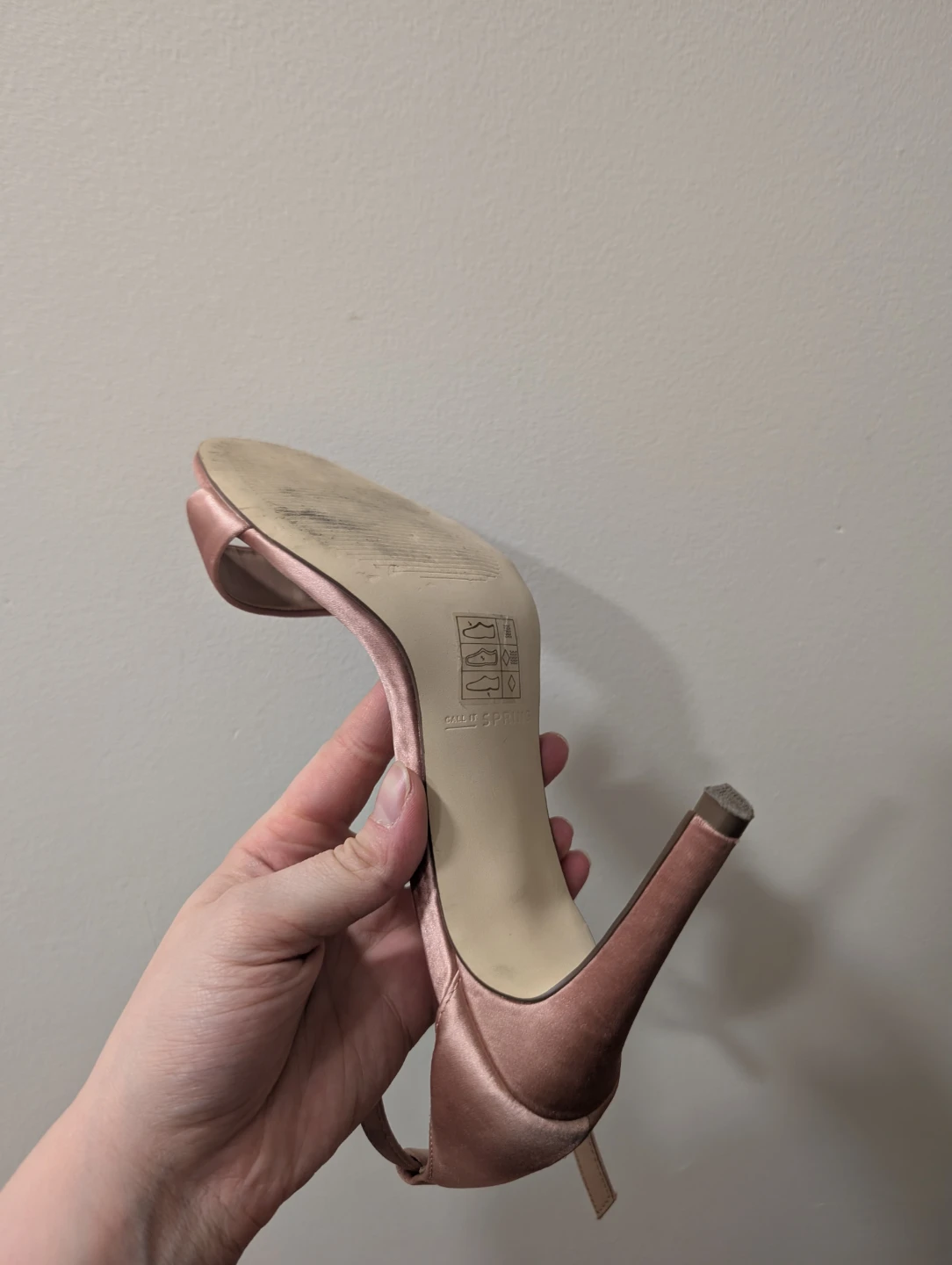 Call It Spring Rose Gold Satin Ankle Strap Heels - photo 2