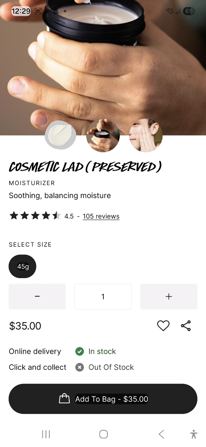 Lush Cosmetic Lad Moisturizer 45g - photo 3
