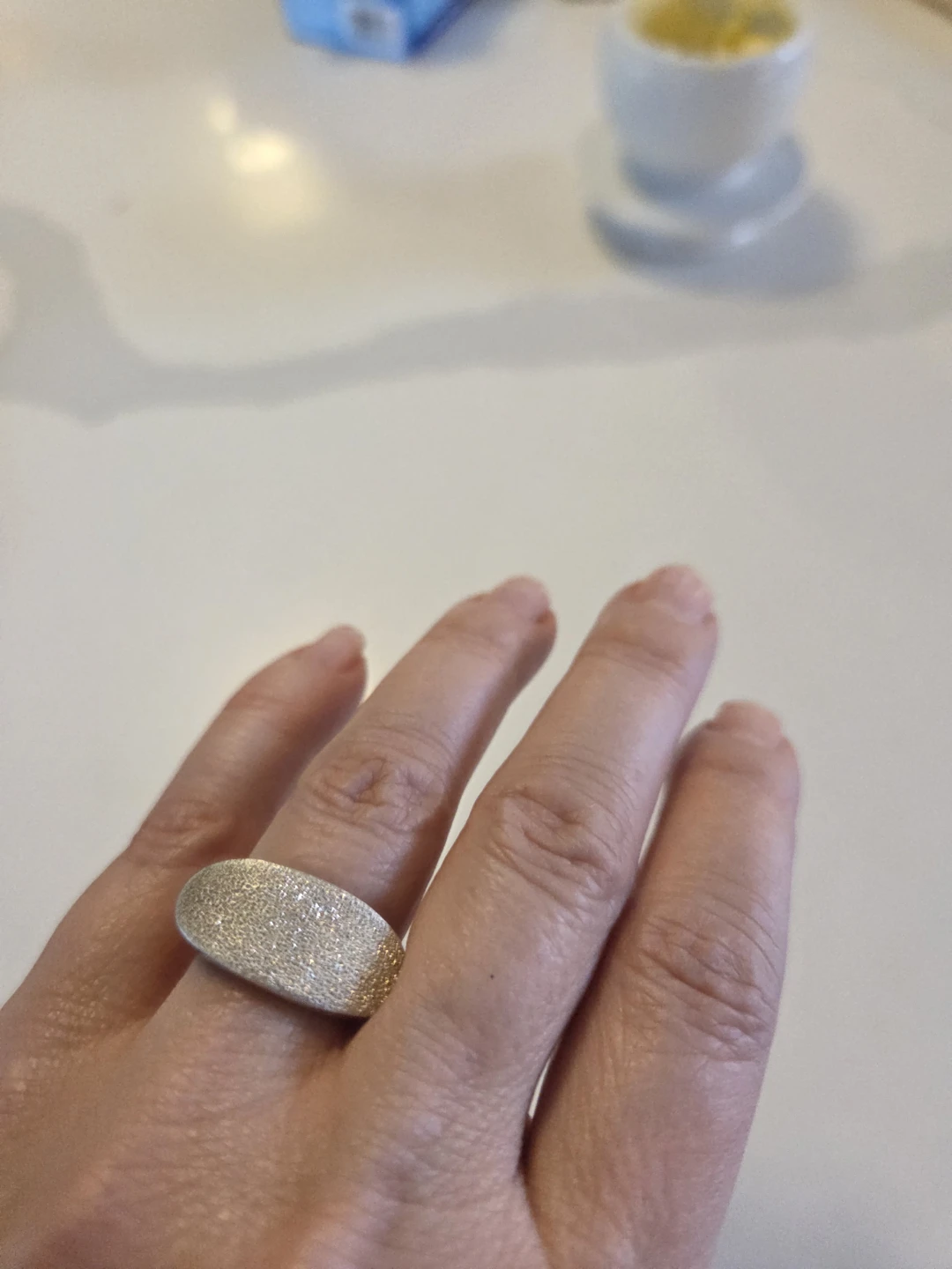 Textured Silver Ring - photo 2
