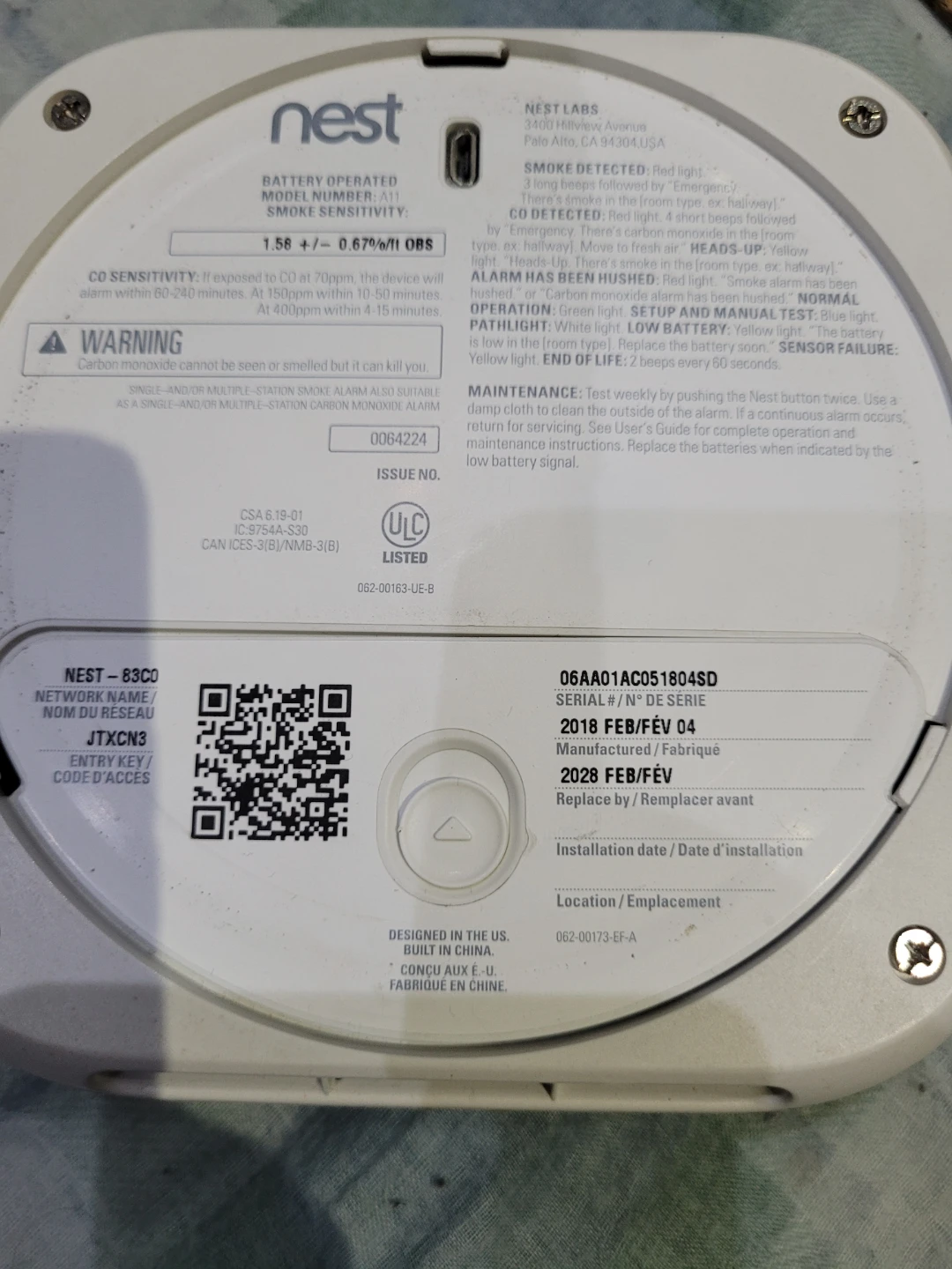 Nest Protect Smoke and Carbon Monoxide Alarm - photo 2