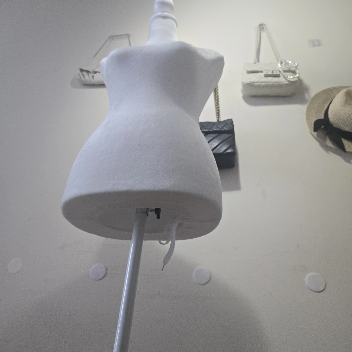 White foam with fabric on top Mannequin Torso Form with stand - photo 4