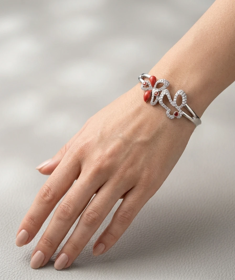 Swarovski Crystal Butterfly Bangle Bracelet