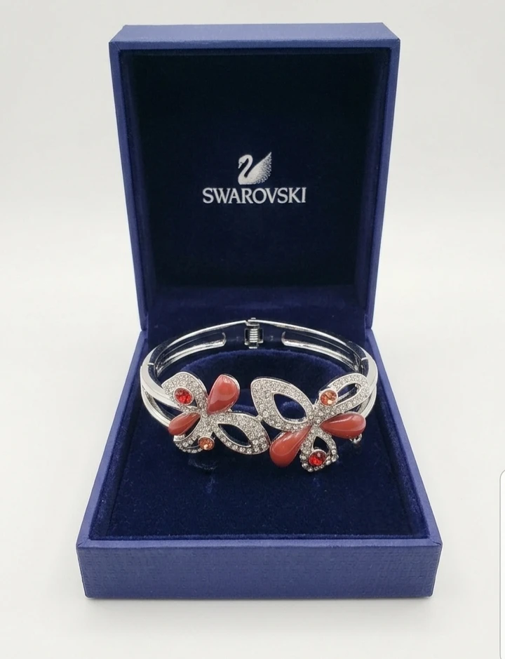 Swarovski Crystal Butterfly Bangle Bracelet - photo 2