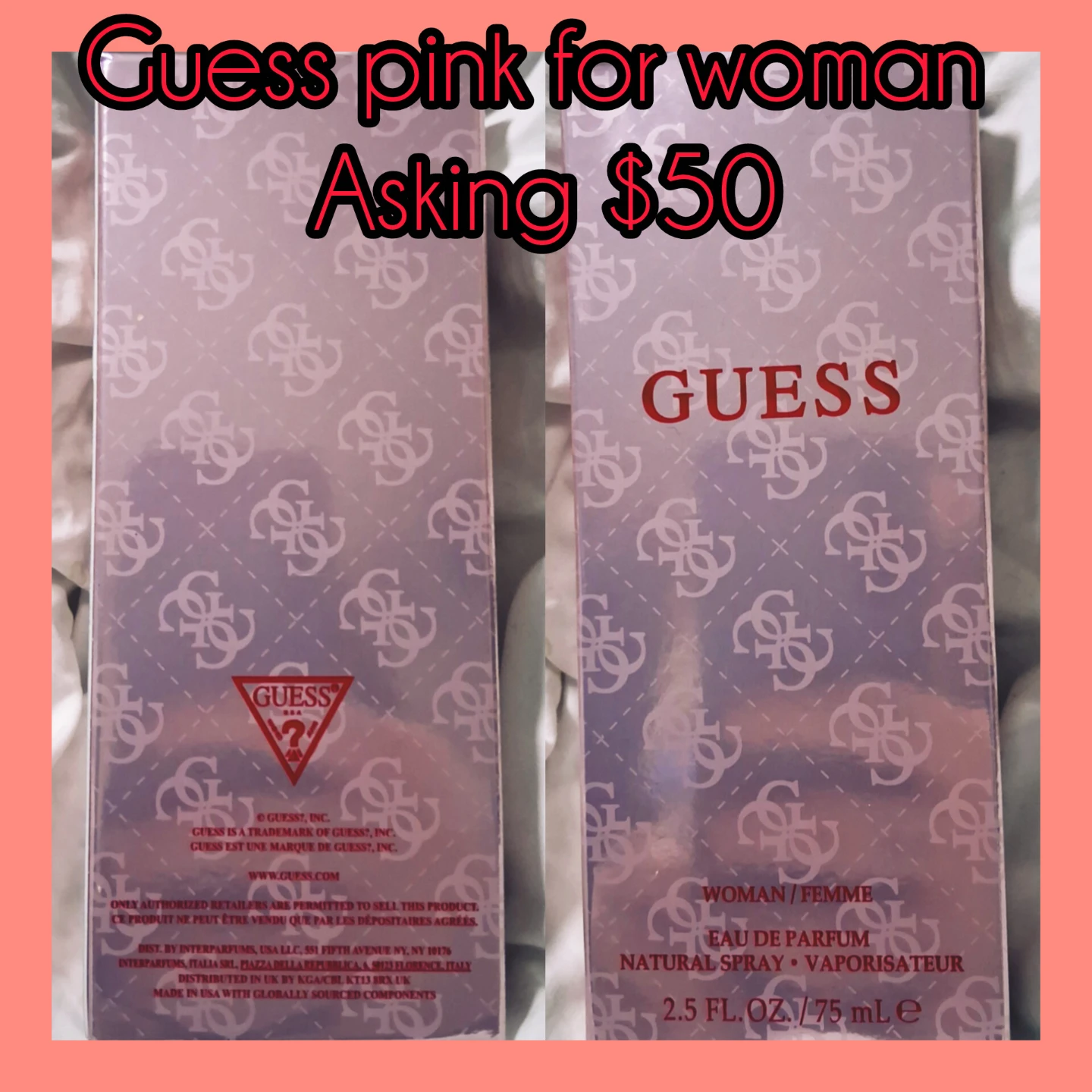 Guess Pink Eau de Parfum for Woman - 75 mL