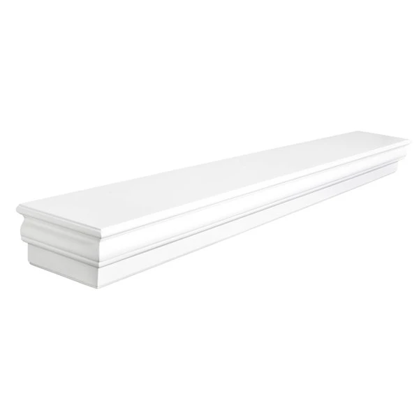 White Floating Shelf Mantel (45-in x 4.72-in x 7.89-in)