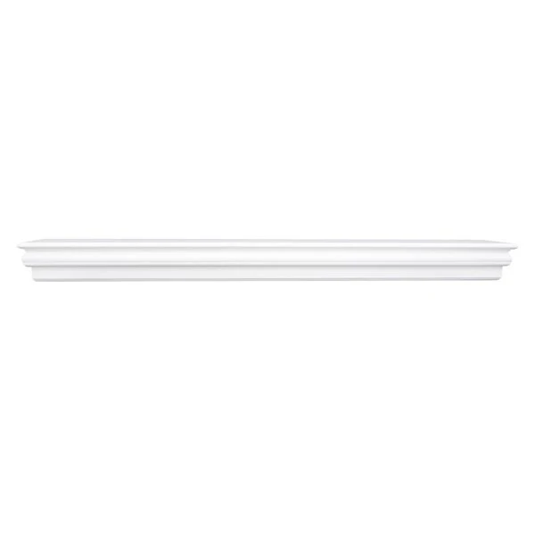White Floating Shelf Mantel (45-in x 4.72-in x 7.89-in) - photo 2