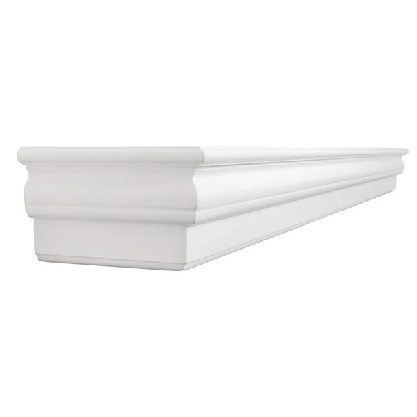 White Floating Shelf Mantel (45-in x 4.72-in x 7.89-in) - photo 3