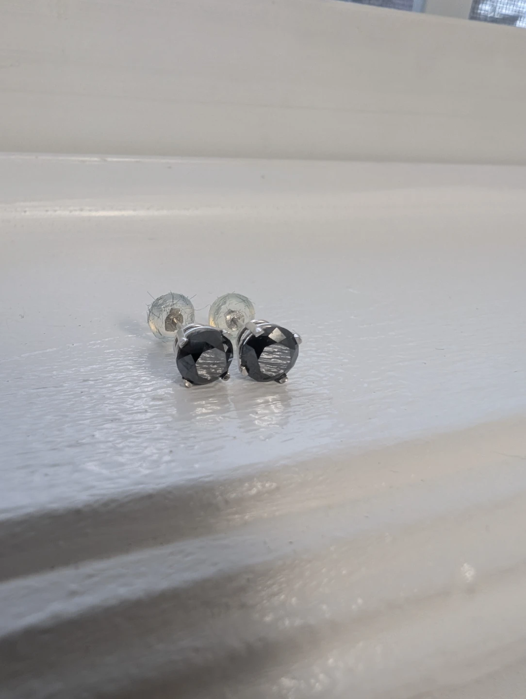 Brand New 14K White Gold Diamond Earrings For Sale