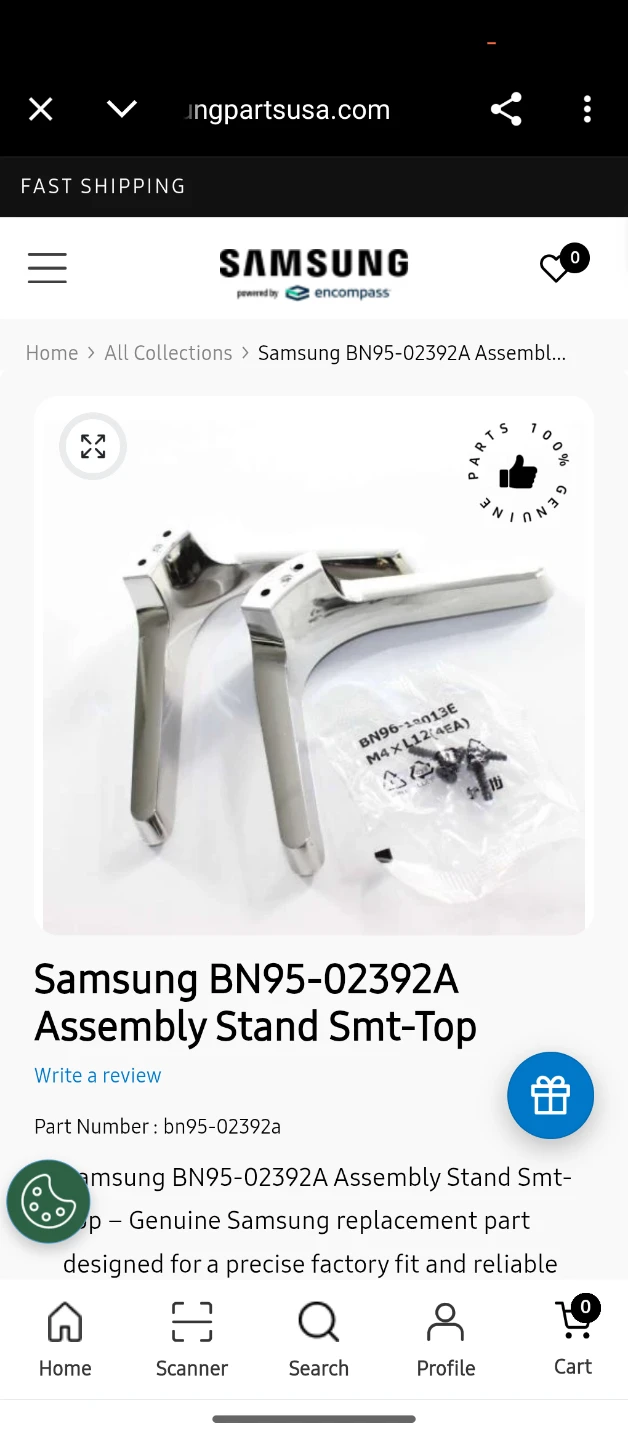 Samsung TV Stand Feet with Screws🏆 - photo 3