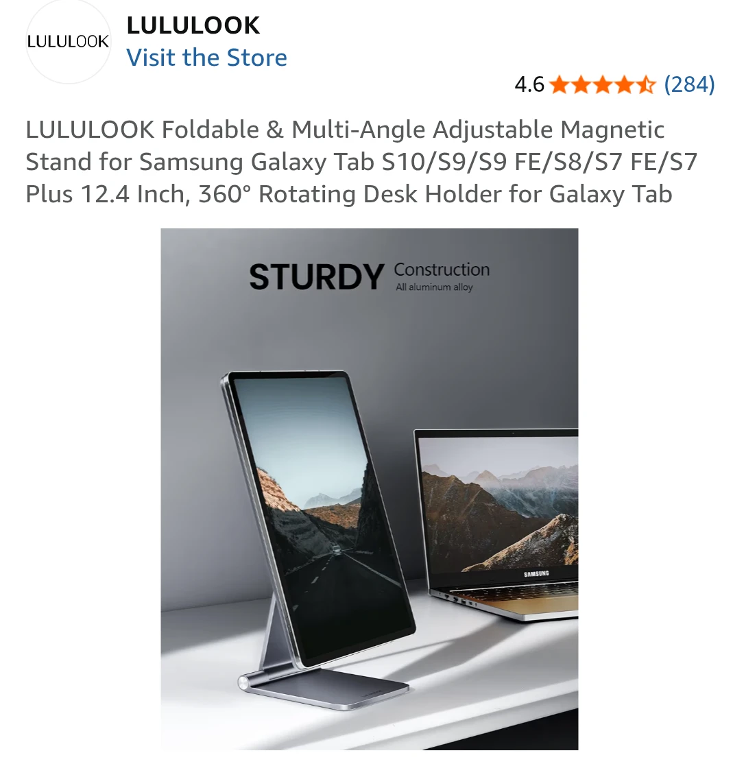 LULULOOK Foldable Magnetic Stand for Samsung Galaxy Tab 🥕 - photo 3