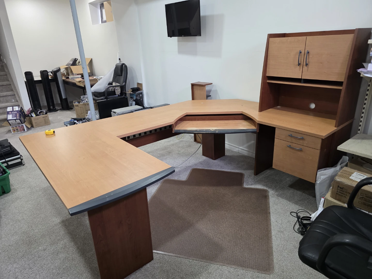 U-Shaped Large Office Desk (Dimensions)
