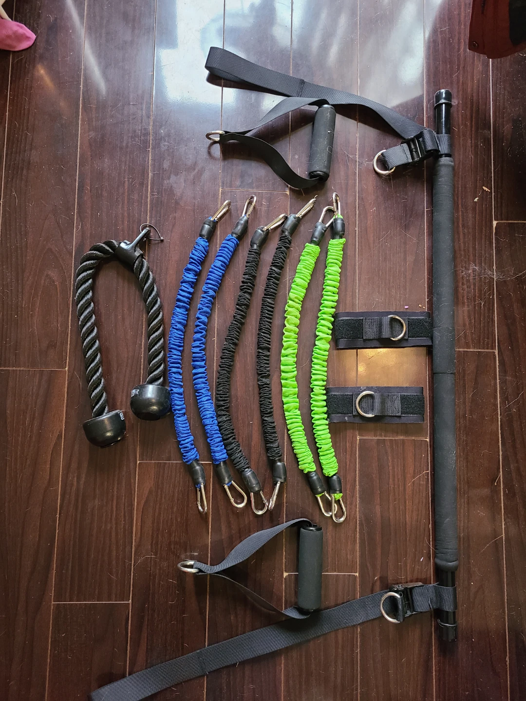 Resistance Band Set with Bar and Handles