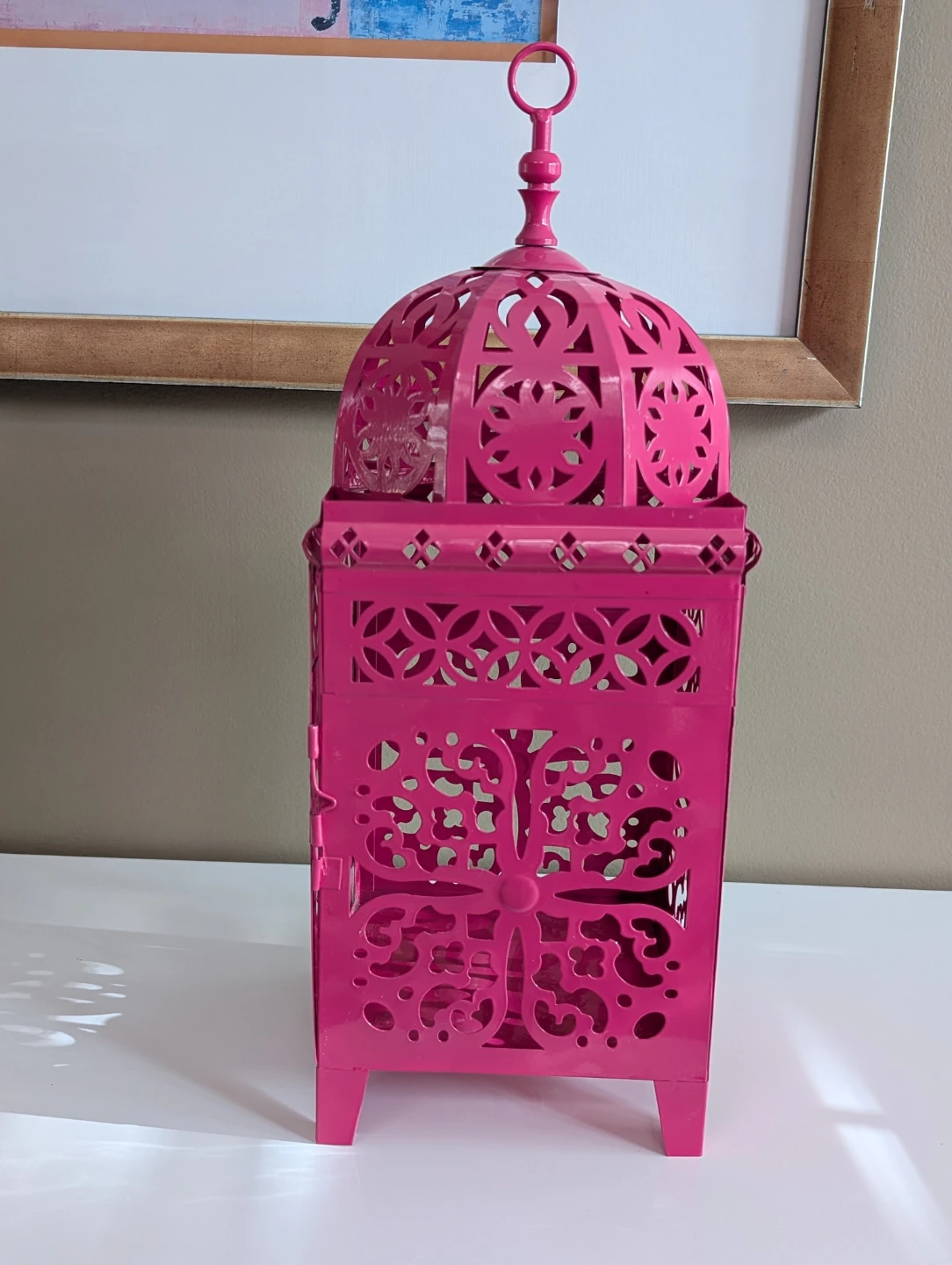 PINK MOROCCAN Style Metal Lantern 🏆 - photo 2