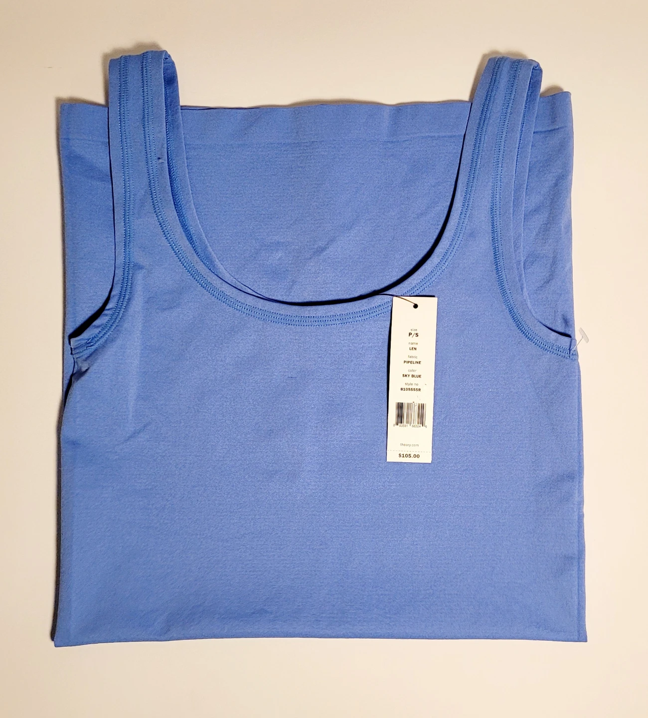 Theory Periwinkle Stretchy Active Tank Top - Petite/Small