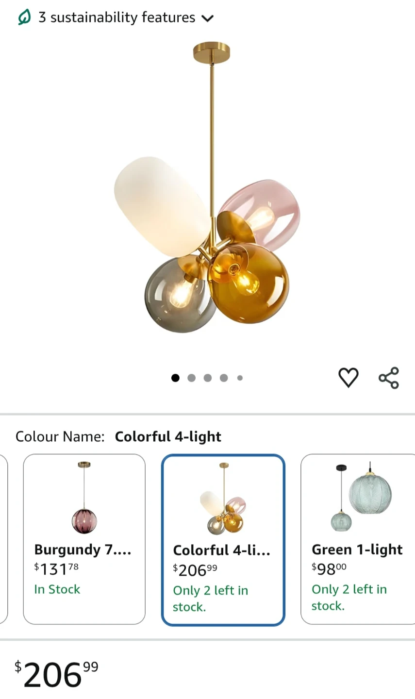 KCO Modern Glass Globe Chandelier - photo 5