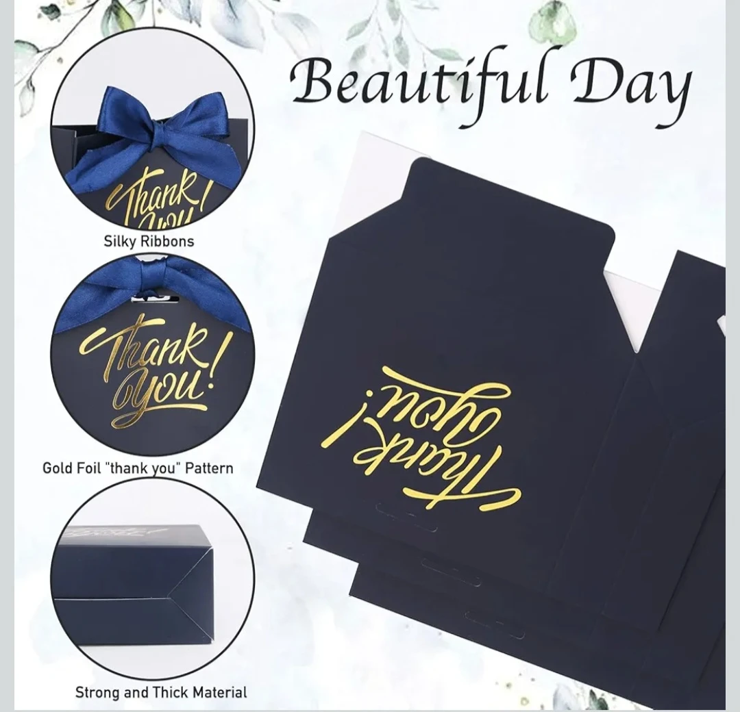 50 Pack Small Thank You Bags 4.5x1.8x3.9 Inches - photo 4