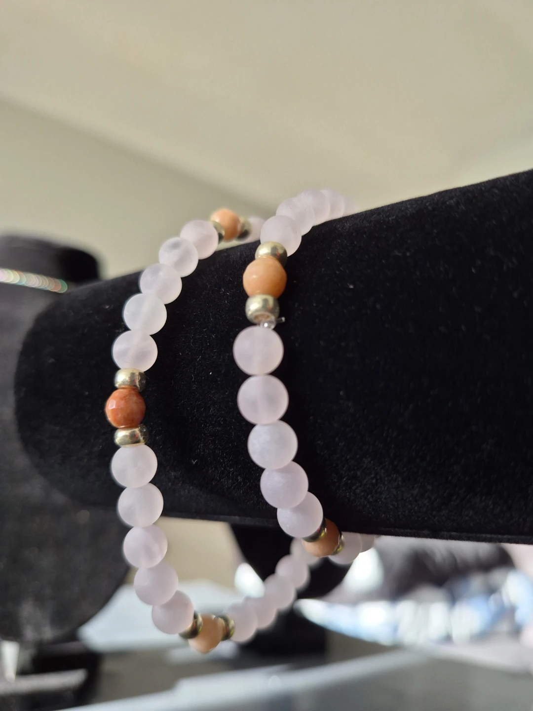 Rose Quartz Sunstone Crystal Bracelet available Small or Medium - photo 3