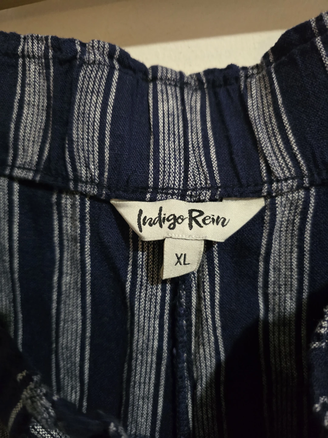 ​New Indigo Rein Navy & White Striped Pants - Size XL - photo 3