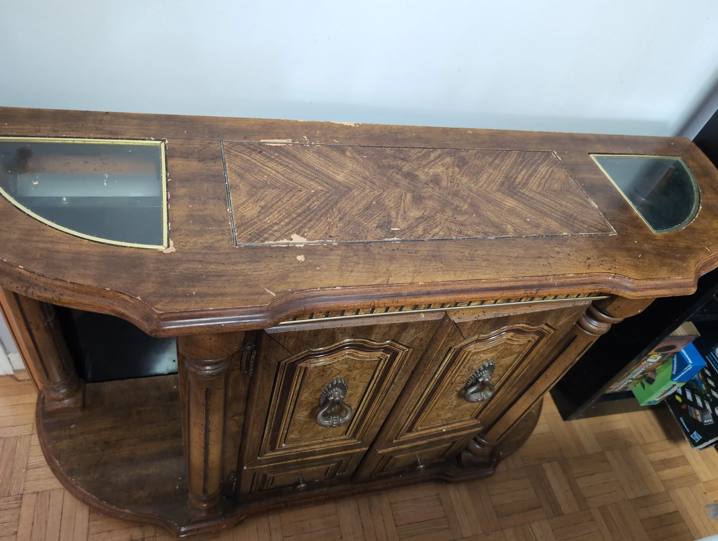 Vintage Wooden Sideboard Buffet Table