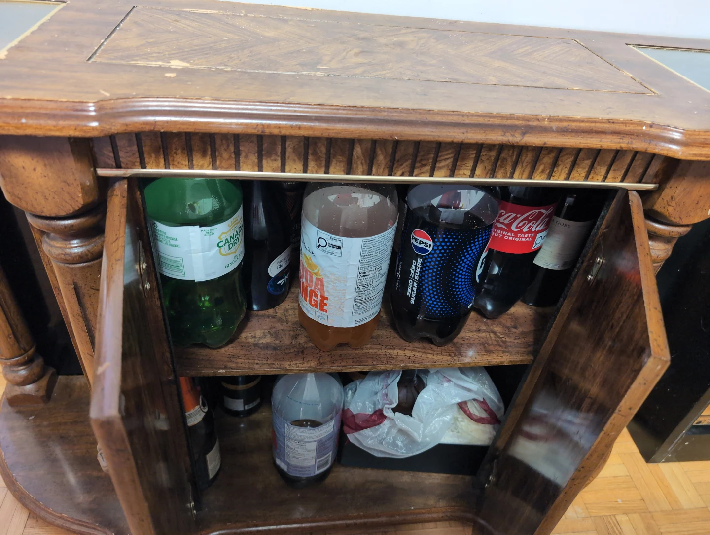 Vintage Wooden Sideboard Buffet Table - photo 2