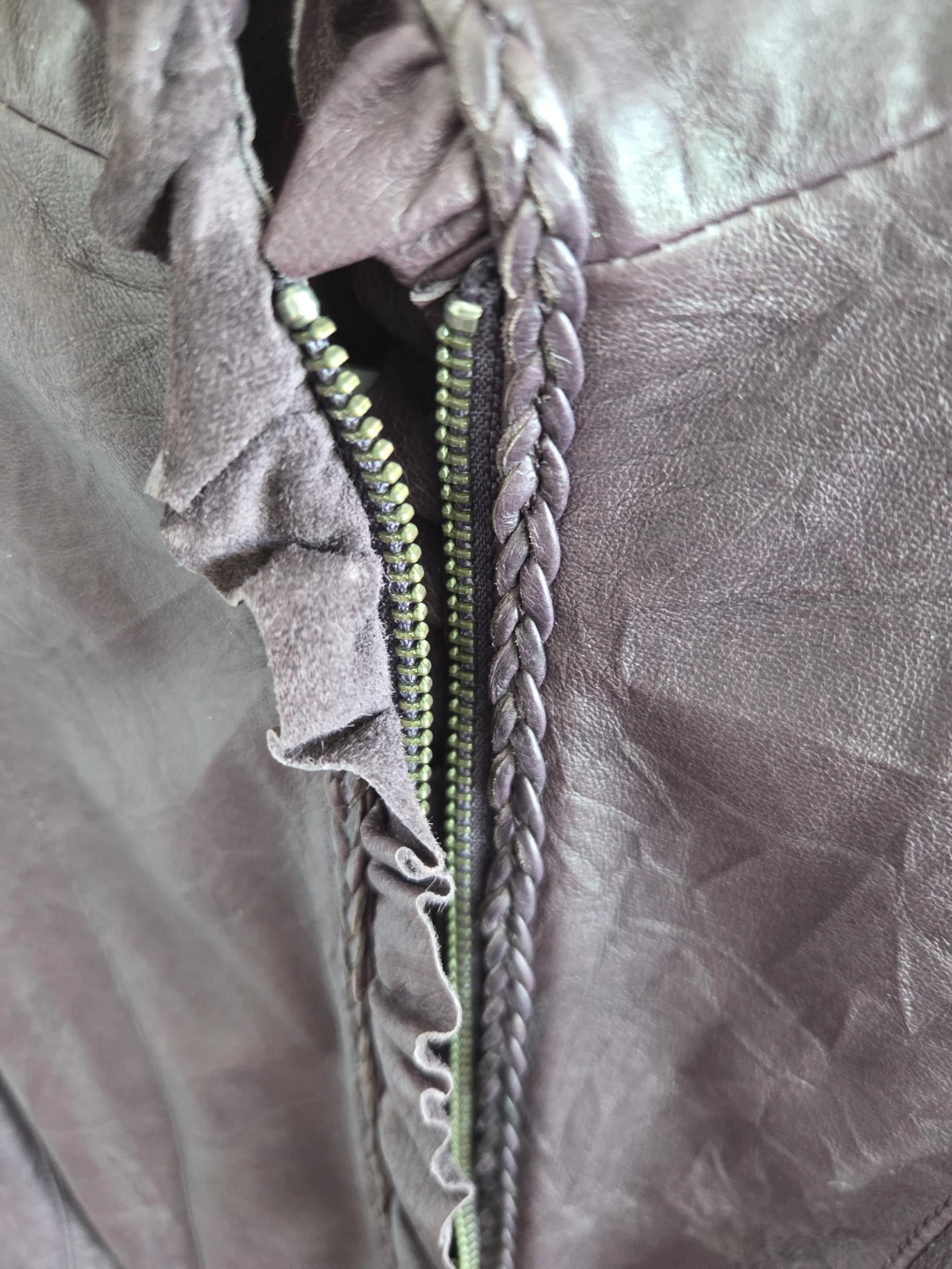 Women's Purple Leather Jacket - photo 5