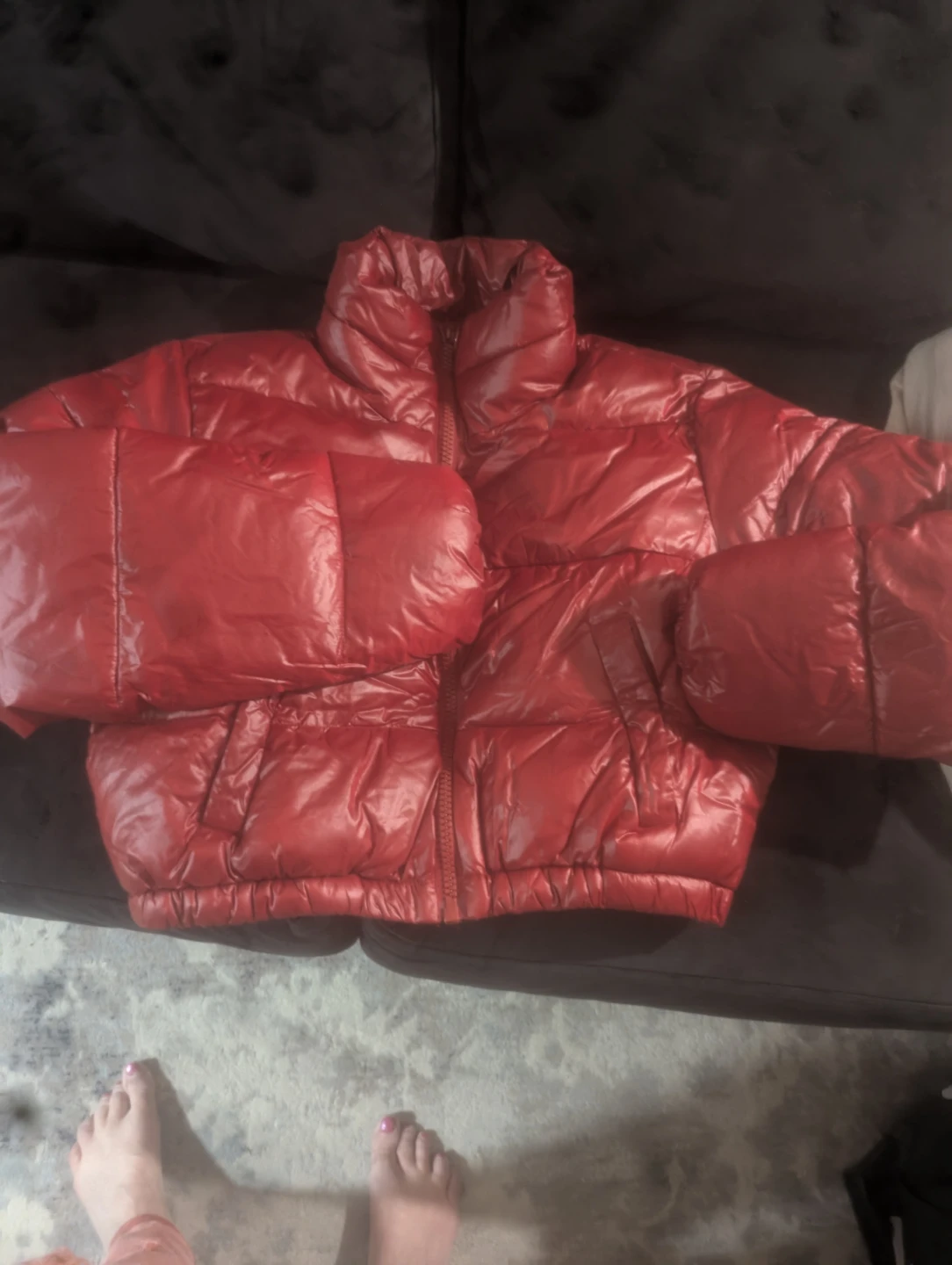Garage Mini Puff Puffer Jacket - Red - photo 2