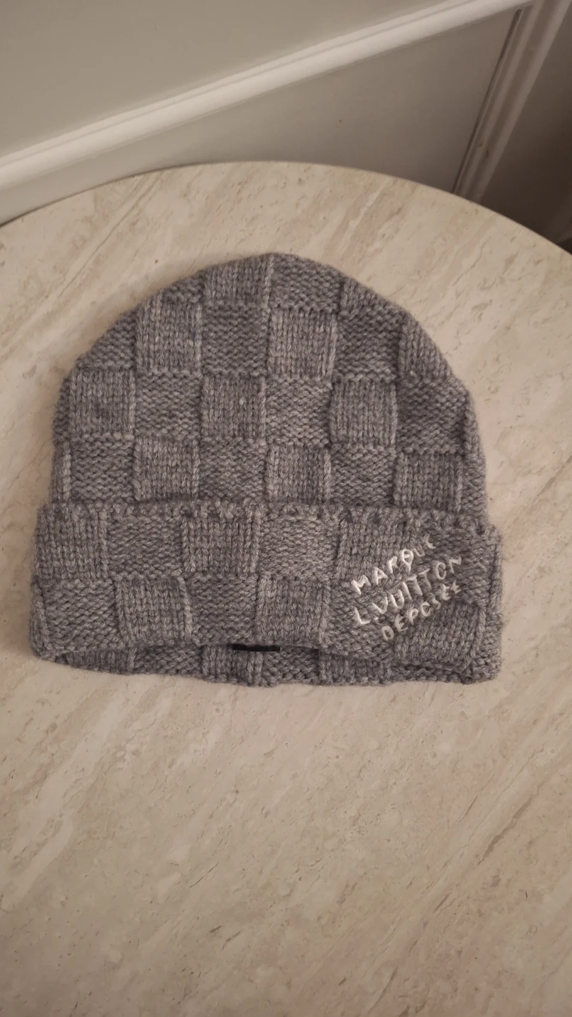 Louis Vuitton Grey damier beanie