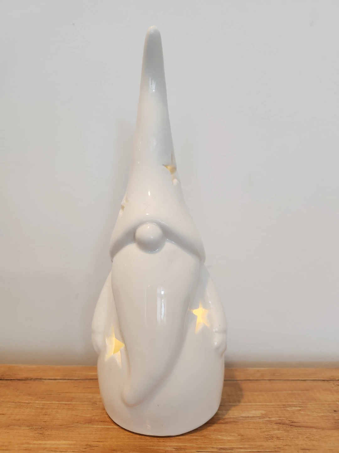 White Ceramic Gnome Lantern 🏆