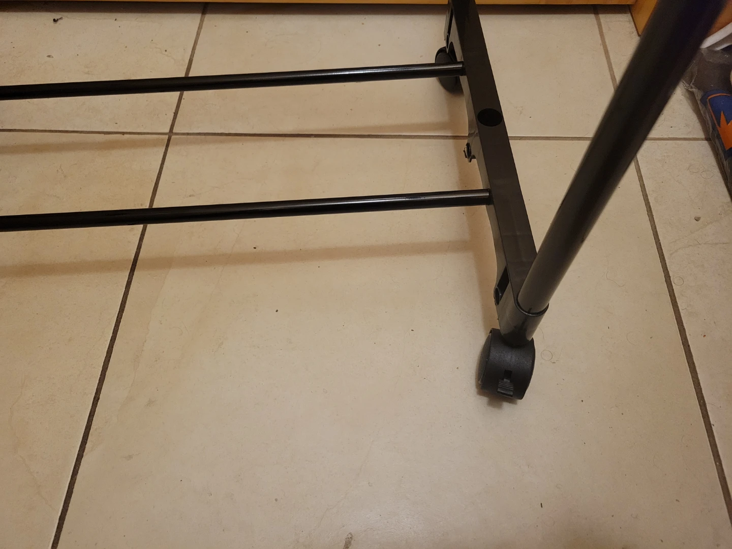 Black Metal Clothes Rack with Wheels. New, never used - photo 3