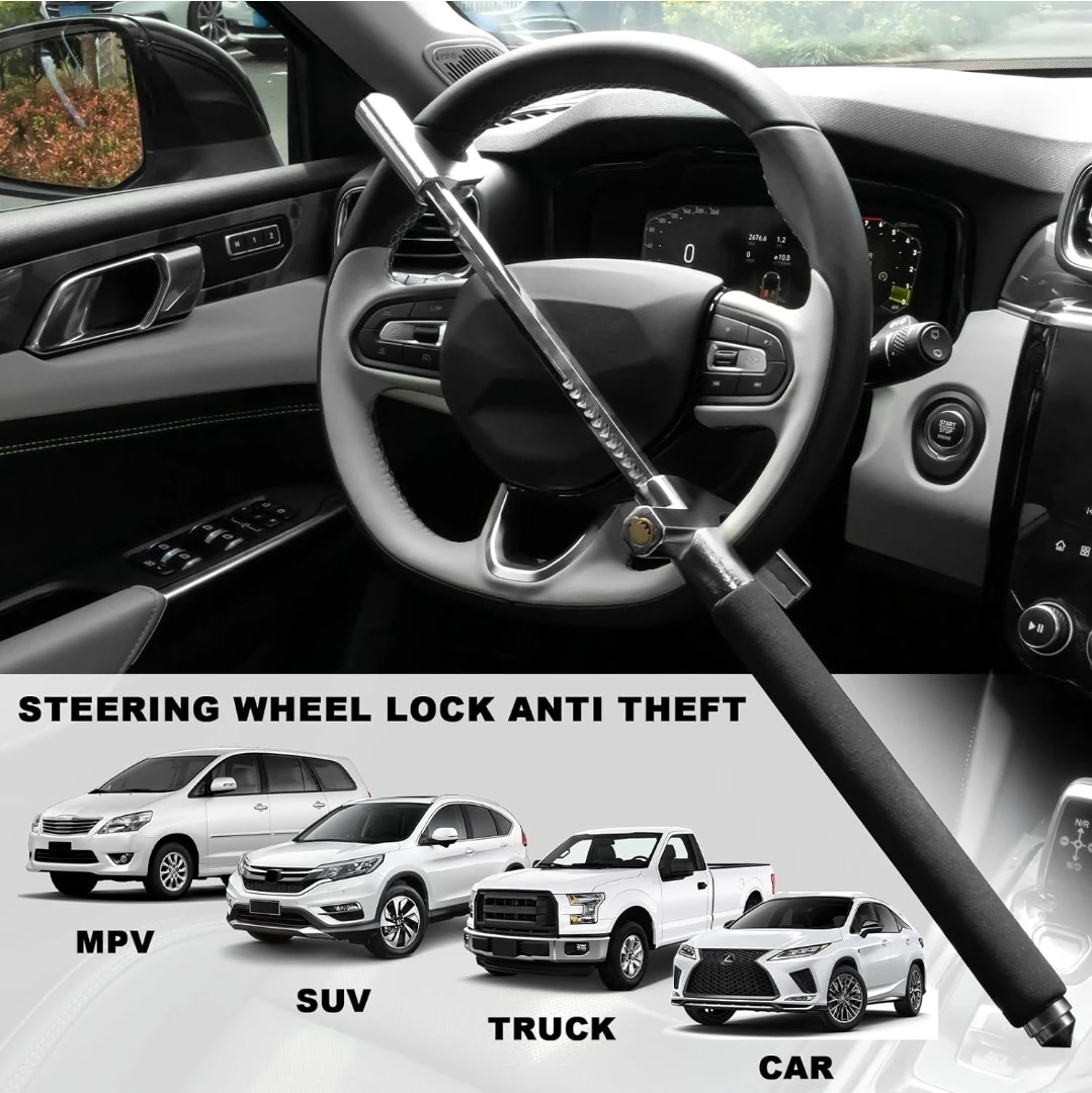 2STARS Car Steering Wheel Lock with Escape Hammer - photo 5