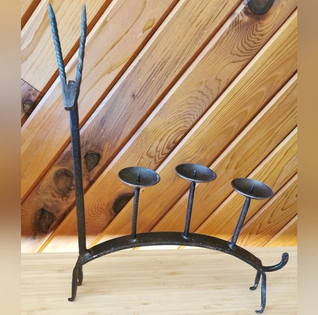 Vintage Brutalist Deer Candelabra - photo 2