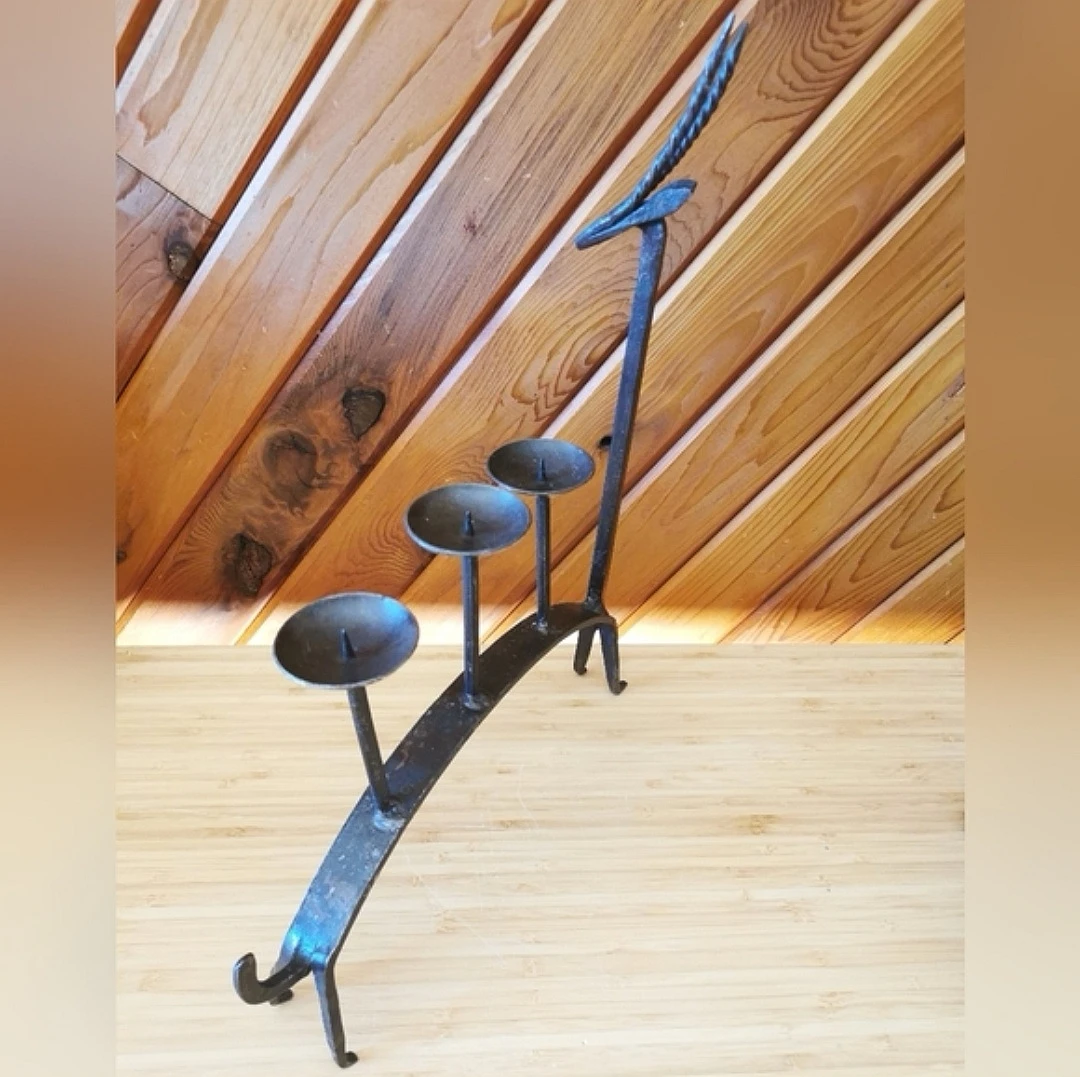 Vintage Brutalist Deer Candelabra - photo 3