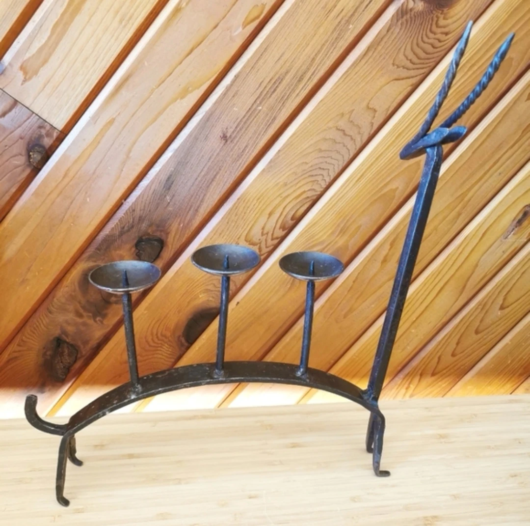 Vintage Brutalist Deer Candelabra - photo 4