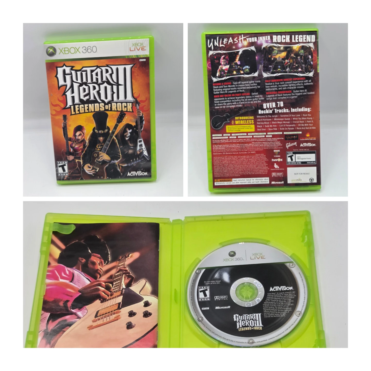 XBOX 360 Wireless Gibson Les Paul Guitar Hero Controller - photo 4