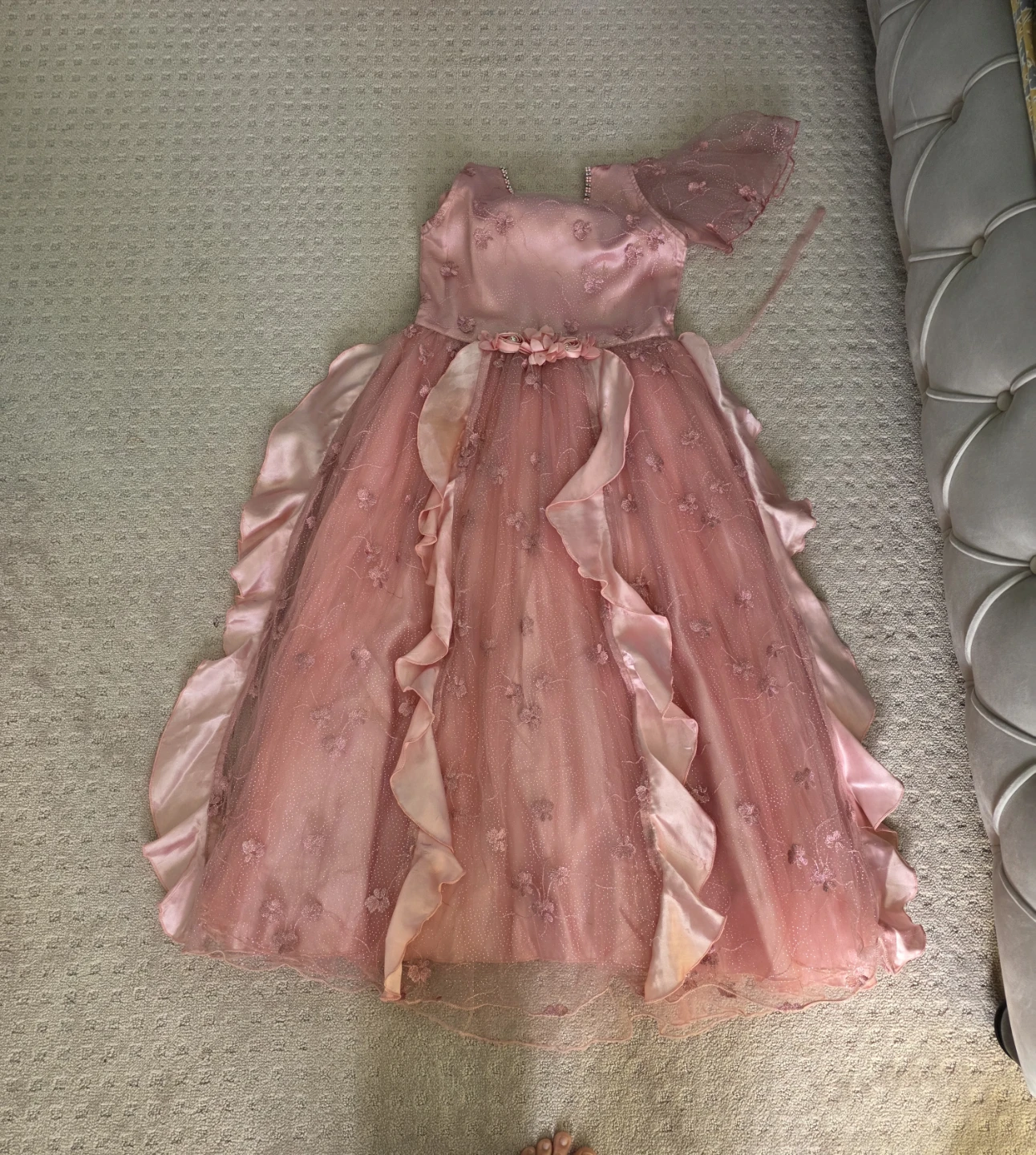 Pink Girls Formal Dress with Ruffles - photo 2