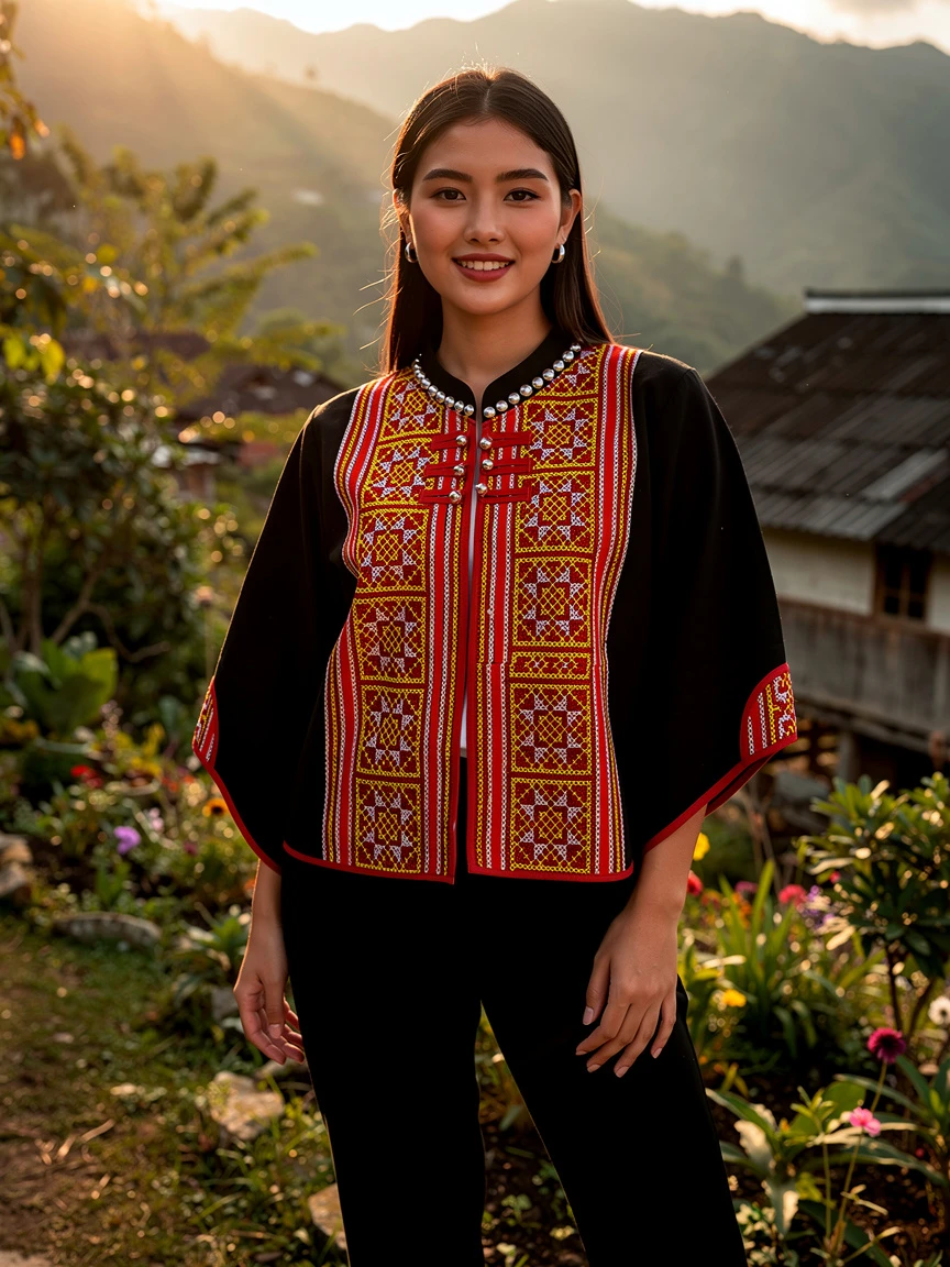 Handcrafted Ethnic Embroidered Hemp Jacket - photo 2