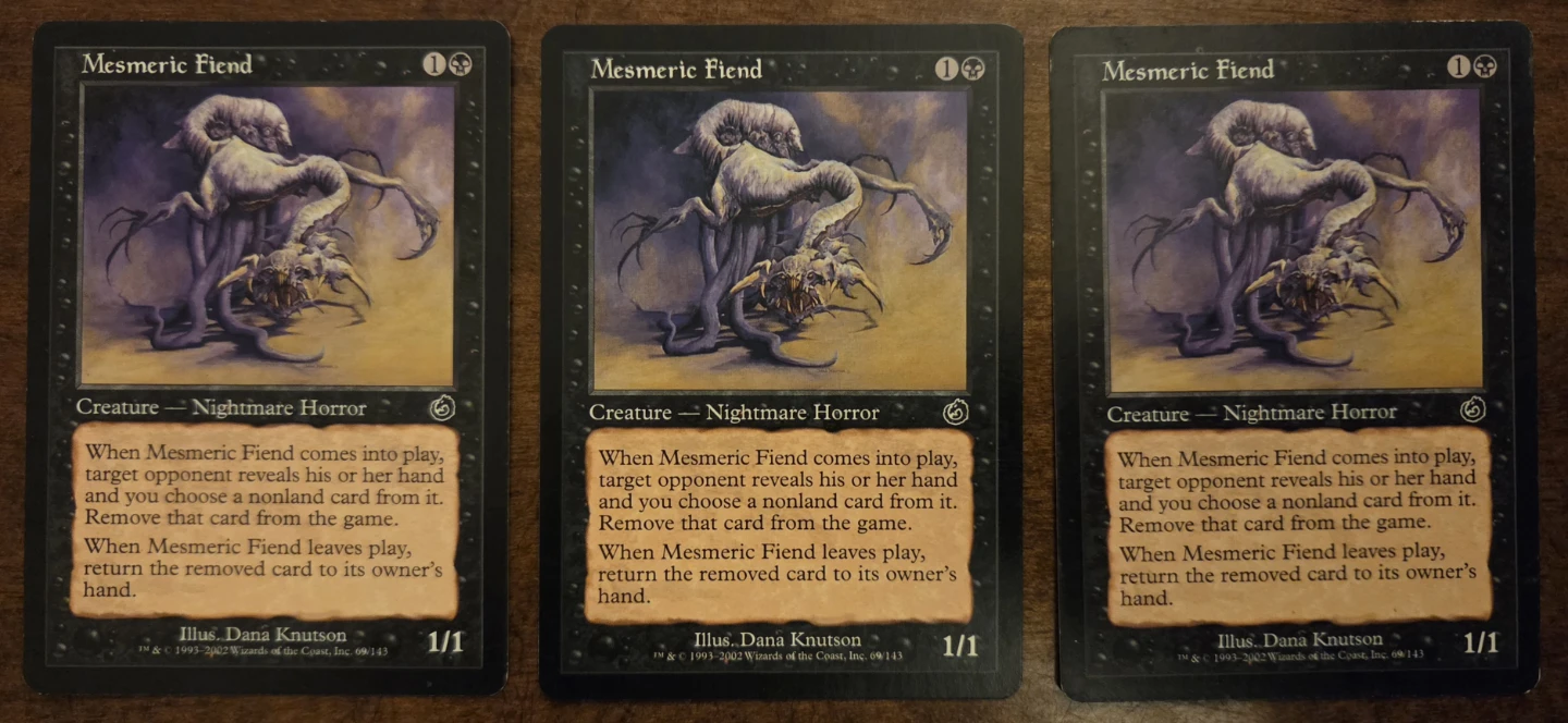 Mesmeric Fiend x3 Magic The Gathering Cards
