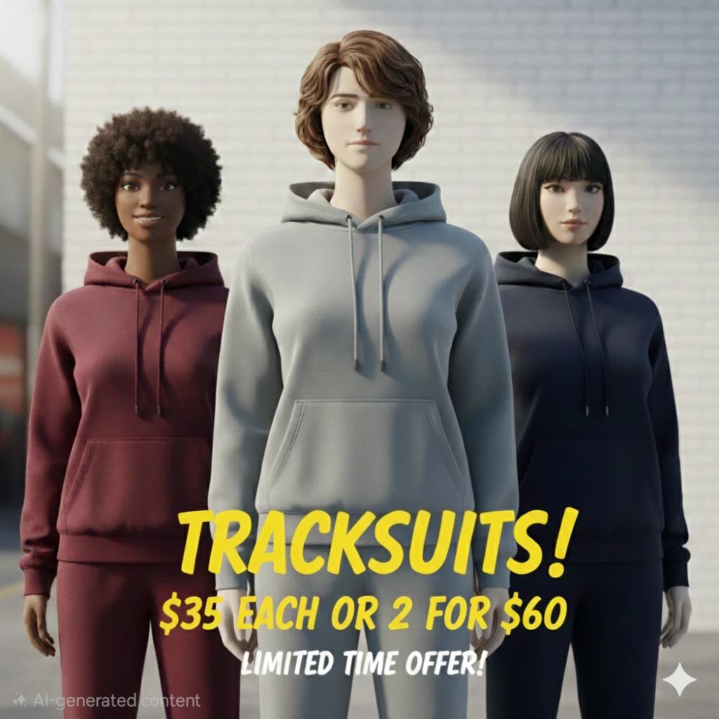 Tracksuits - Limited Time Offer!