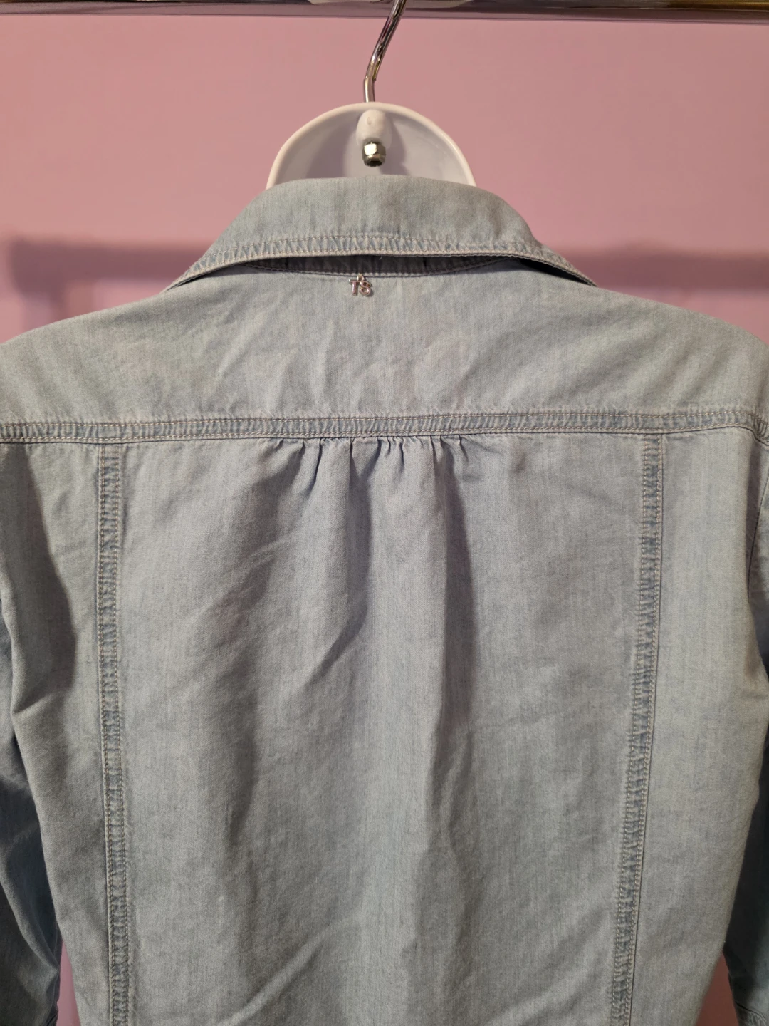 Simona Barbieri Twin set Denim Shirt Dress with Crochet Skirt S - photo 3