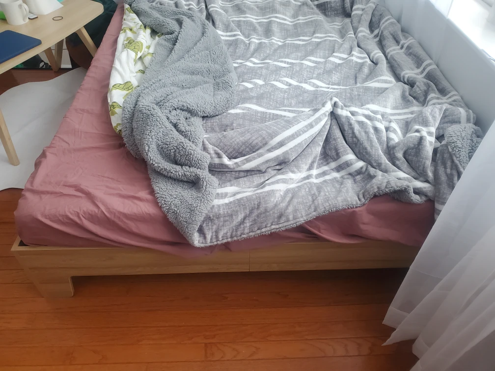 Wooden Full Bed Frame + Full Mattress - photo 4