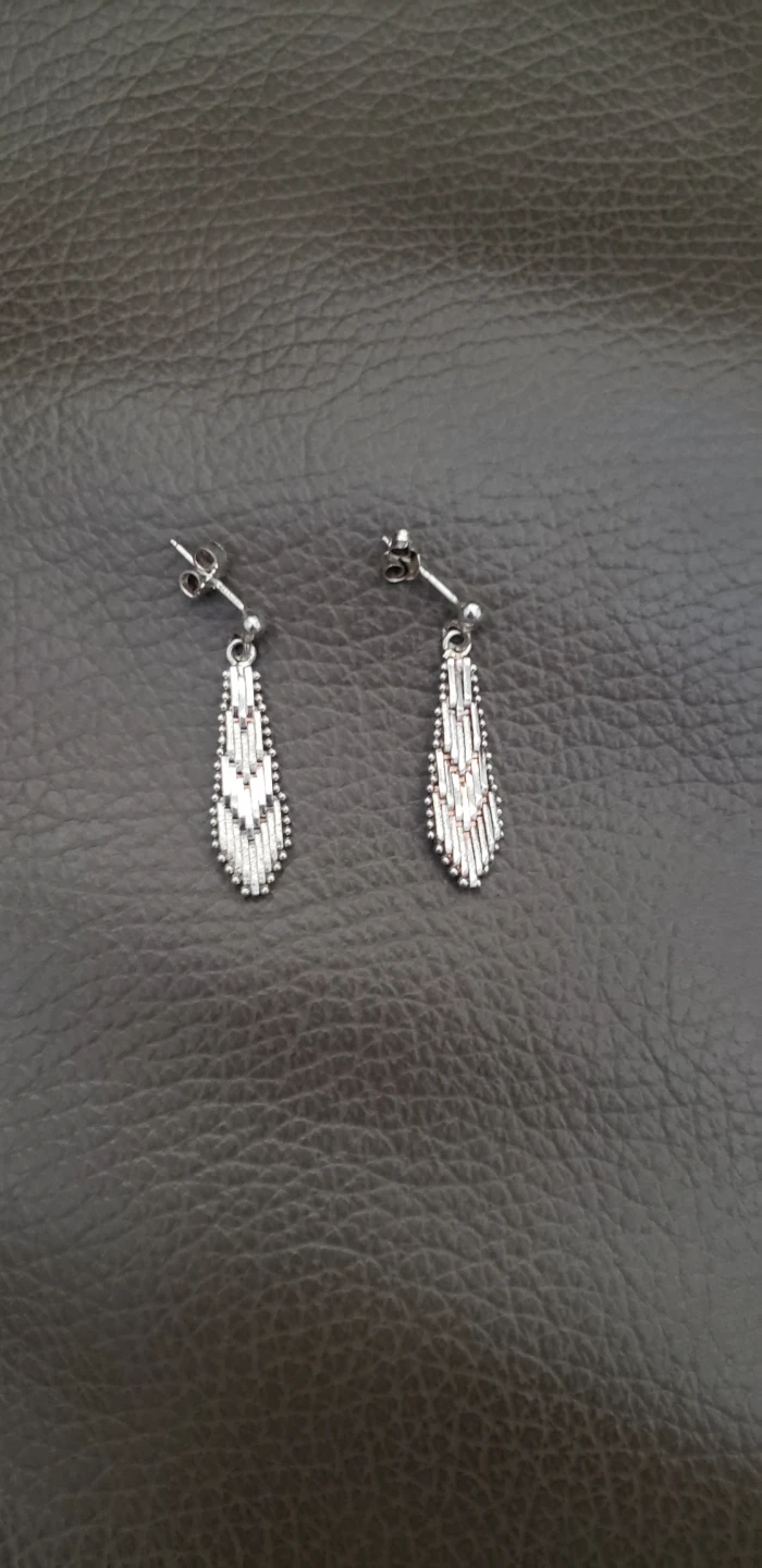 Silver 925 dangle drop earrings