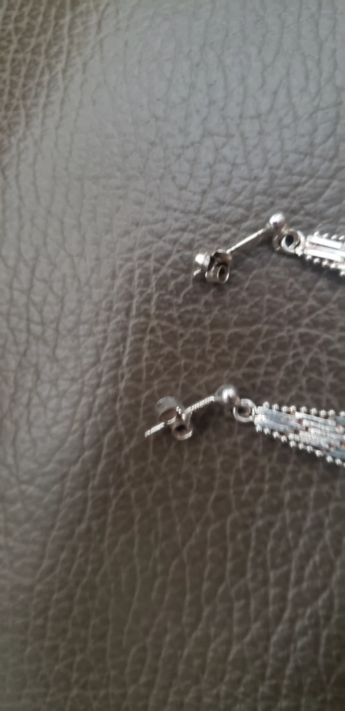 Silver 925 dangle drop earrings - photo 2