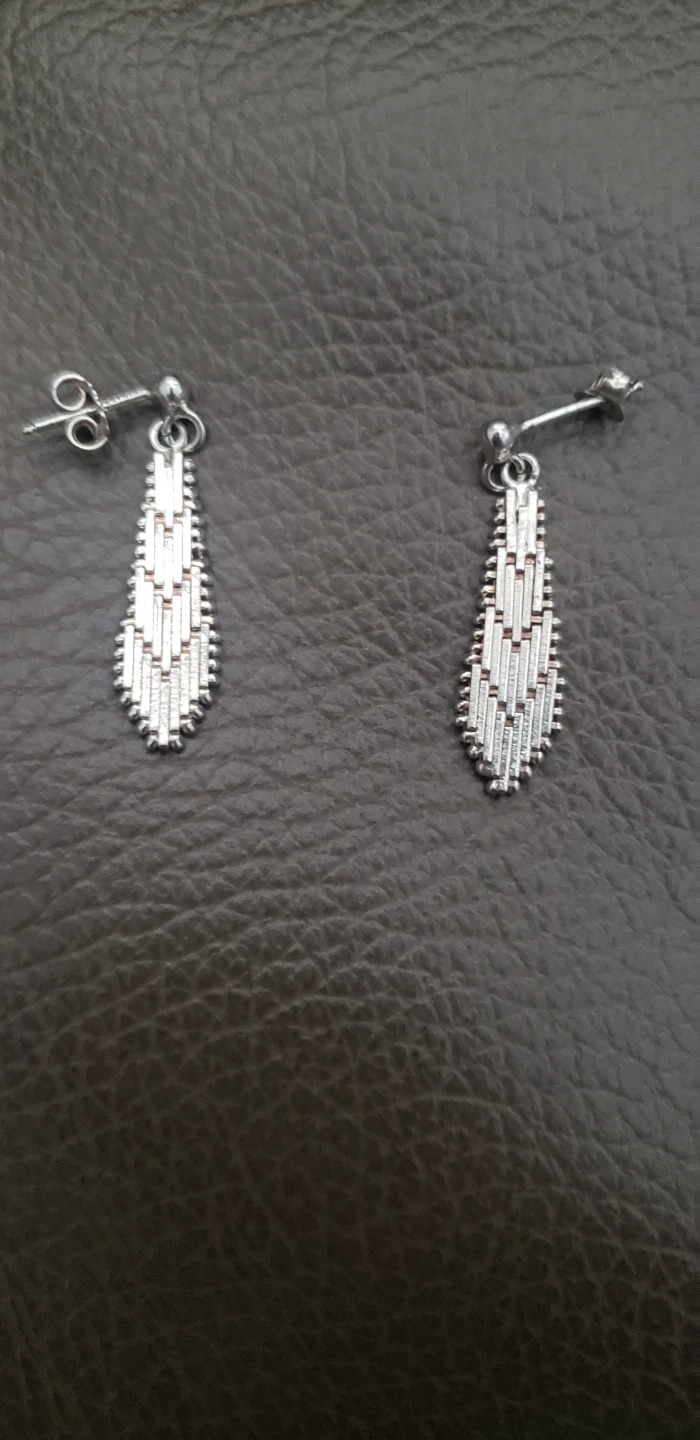 Silver 925 dangle drop earrings - photo 3