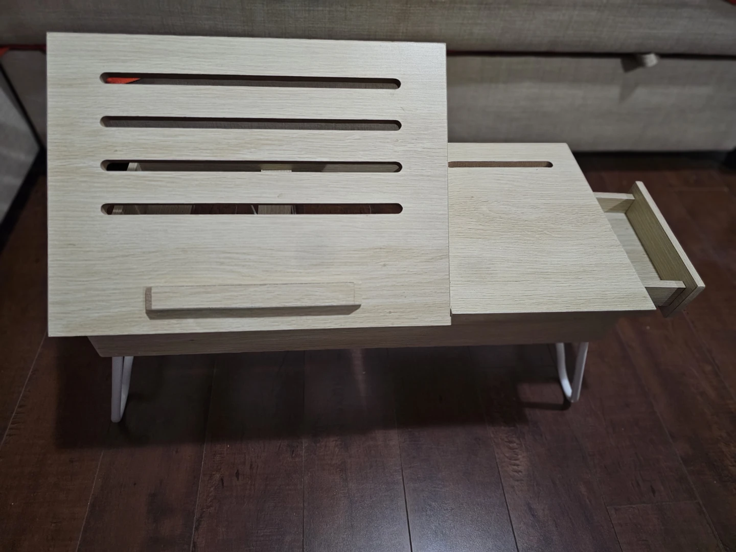 Wooden Laptop Bed Tray with Drawer - photo 2